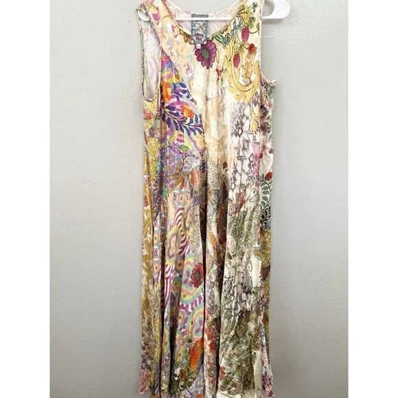 Johnny Was Multicolor Floral Maxi Dress - Picture 2 of 9